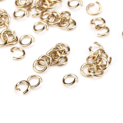 

〖Follure〗100pcs Metal 5 mm Open Rings Split Rings Gold Connectors For Jewelry Making