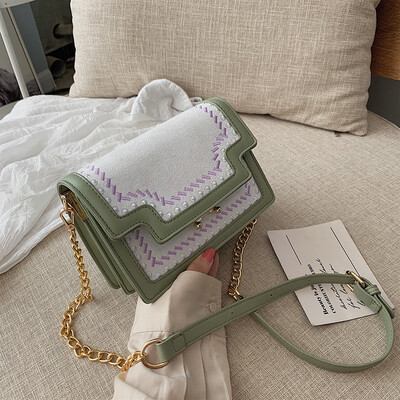 

Ins on the new retro fashion chain womens bag 2019 new bag Korean version of Joker small square bag shoulder Messenger bag