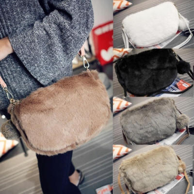 

Women Handbag Faux Fur Chain Bag Shoulder Bag Tote Purse Messenger Travel