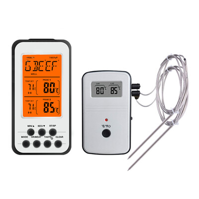 

Digital Cooking Food Meat Thermometer Wireless Remote Grill BBQ Thermometer with Dual Probe