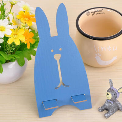 

Jailbreak Rabbit Mobile Phone Charging Bracket Wooden Lazy Bed DIY Phone Holder Stent Holder For IPHONE Android Phones