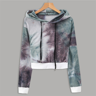 

Starmoon Womens Sexy Printed Hooded Long Sleeve Short Sweatshirt Hoodies Tops Blouse