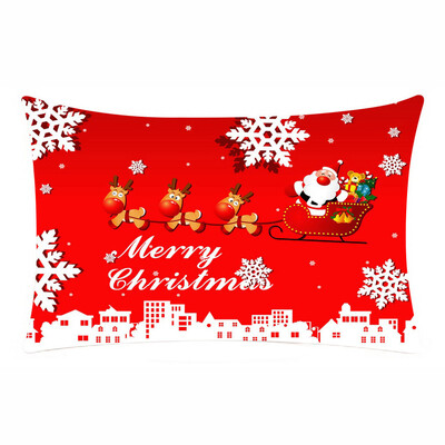 

〖Follure〗Merry Christmas Rectangle Cushion Cover Throw Pillow Case Pillowcase