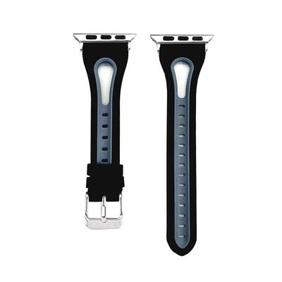 

Two-color Silicone Strap Watch Band Bracelet Wrist Watchband for iWatch 4