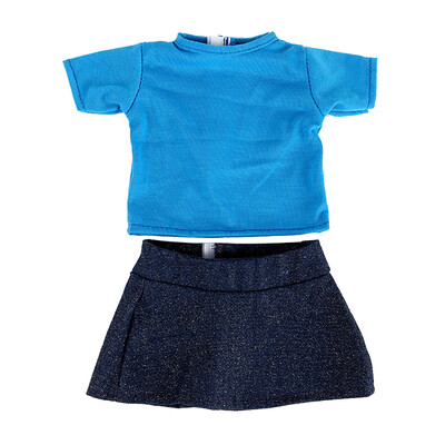 

Tailored T-Shirt Skirt For 18 Inch American Boy Doll Accessory Girl Toy Clothing Set