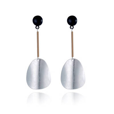 

Women Bohemia Long Oval Sheet Earrings Statement Drop Earrings Girls Wedding Party Dangle Earrings