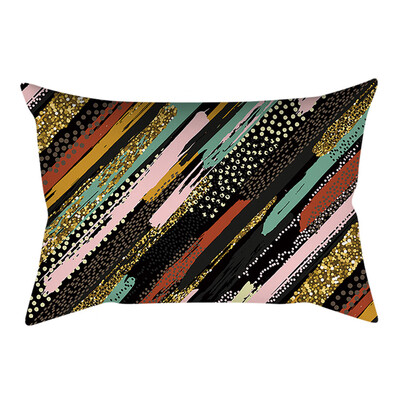 

〖Follure〗Pink small fresh printing square pillowcase home decoration car sofa 30X50cm