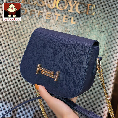 

On the new womens bag new 2019 summer texture shoulder saddle bag Joker chain messenger bag