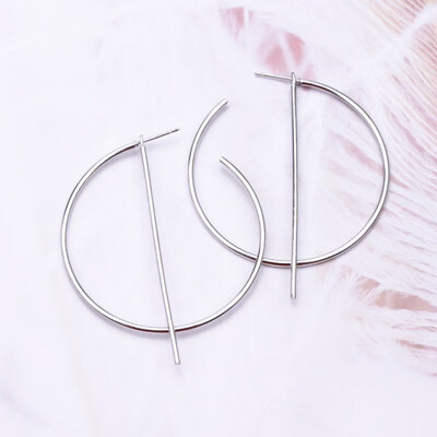 

New Fashion Exaggerated Big Circle Round Drop Earrings for Women Studs Gold Color Earring Club Party Jewelry Punk oorbellen