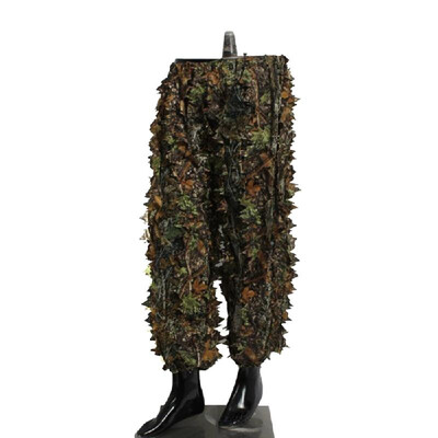 

Mens 3D Tactic Sniper Clothes Lightweight Hooded Camouflage Ghillie Leaf Suit Breathable Jungle Jacket & Pants Outdoor Hunt Gear