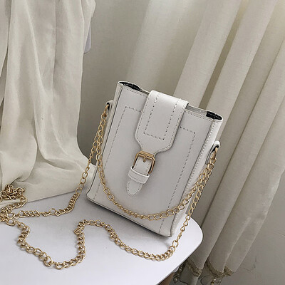

Texture small bucket bag female 2019 summer new wave Korean version of the wild chain shoulder fashion girl Messenger bag