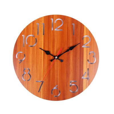 

Gobestart Vintage Rustic Wooden Wall Clock Antique Shabby Retro Home Kitchen Room Decor