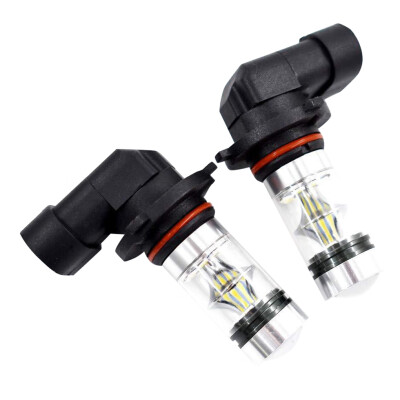 

2pcs H10 100W 9145 6000K White LED Headlight Bulbs Kit Fog Light Vehicle 12-24V Driving Fog Light