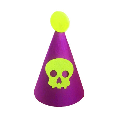 

New Hot Cone Children Party Hat Headpiece Halloween Masquerade Costume Accessories BatWitchPumpkinSkull