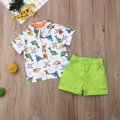 

1-5Y Toddler Kids Baby Boy Cute Outfits Clothes Sets Animal Print Short Sleeve T-Shirt TopPants Clothes Set