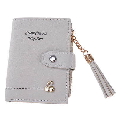 

Fashion Wallet For Credit Cards Coin Purse Small Wallet Tassel Zipper Short Leather Wallet Women Card Holders Handbag Clutch