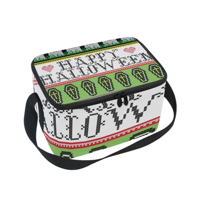 

ALAZA Lunch Box Insulated Lunch Bag Large Cooler Scandinavian Cross Stitch Tote Bag