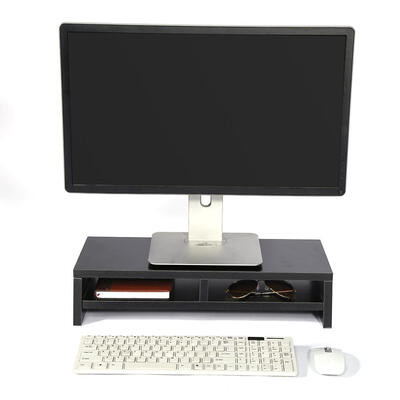 

Greensen Desktop Monitor Stand LCD TV Laptop Rack Computer Screen Riser Shelf Platform Office Desk Black