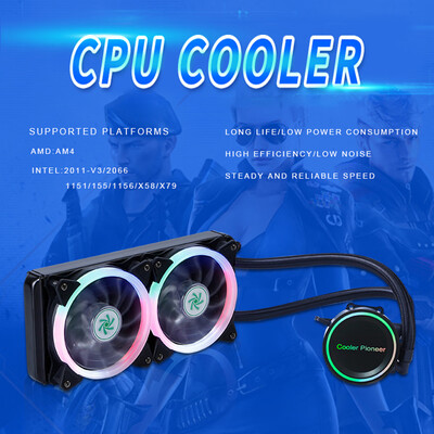 

Cooler Pioneer 240L CPU Cooler 240mm Radiator Dual Dissipation Pump PWM LED Fan Cooling for Computer Proccesor IntelSOCKet11551