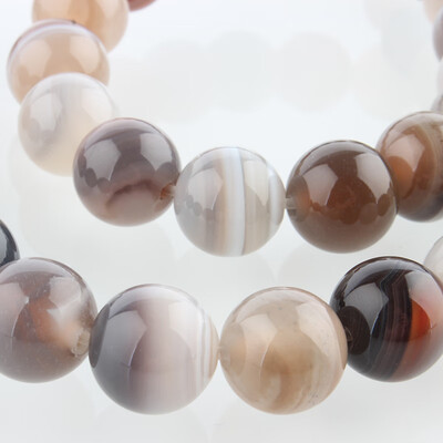 

Natural Gemstone Botswana Agate Round Bead Strands 10mm Hole 1mm about 38pcsstrand 1496