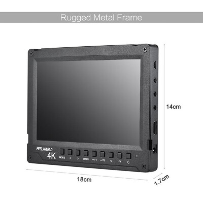 

Feelworld A737 7" IPS Field Camera Monitor 1920 1200 Full HD Video Display HD AV IN Support 4K Signal Histogram 12001 High Cont