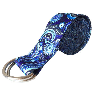 

Adjustable Printed Yoga Stretch Strap D-ring Belt Waist Leg Resistance Band