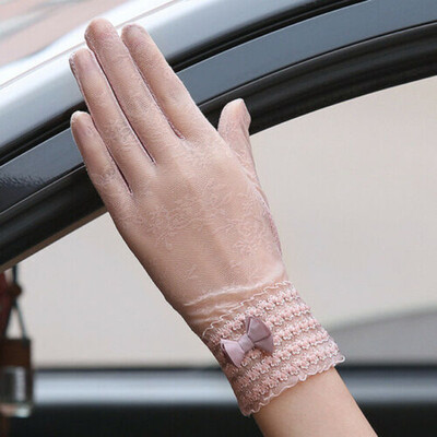 

Summer Women Sun UV Protection Outdoor Breathable Lace Driving Gloves