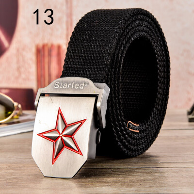 

200cm Men&Women Military Canvas Belt Luxury Pirate Skull Metal Buckle Jeans Belt Army Tactical Belts for Men Waistband Strap