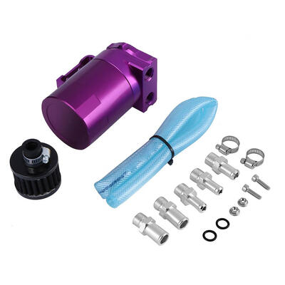 

Car Universal Baffled Aluminum Alloy Oil Catch Can Tank with Air Filter