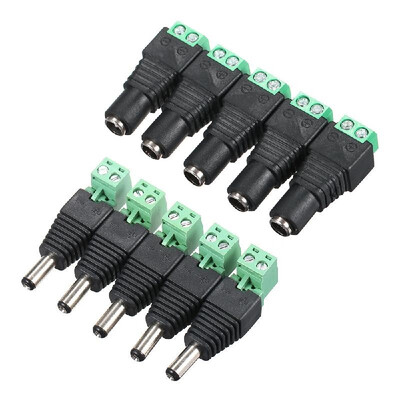 

DC 55mm21mm Female Male Power Plug Adapter Monitor Weld-free Plug Socket DC-G025pcsDC-G035pcs
