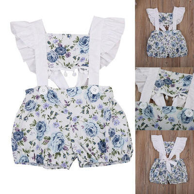 

Newborn Baby Girls Floral Romper Bodysuit Jumpsuit Outfits Sunsuit Clothes Summer