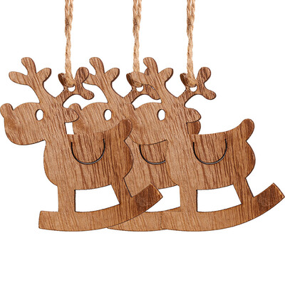 

Siaonvr 3PC Christmas Snowflakes Wooden Pendants Xmas Tree Ornaments Home Hanging Decor