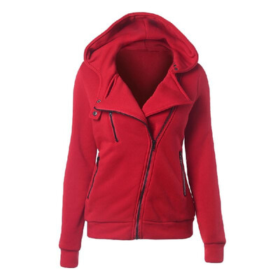 

New Women Hoodies Sweatshirt Autumn Winter Long Sleeve Zipper Hooded Coat Outerwear Warm Tracksuit Streetwear