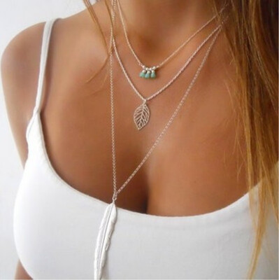 

Rinhoo New fashion holiday Seaside resort beach jewelry crystal triangle water drop U shape Star moon pendant chains necklace