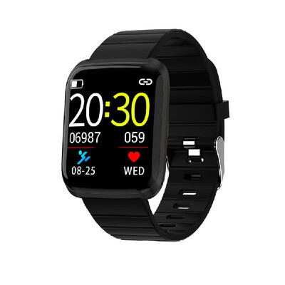 

116 PRO BT Watch Color Screen Sport Fitness Tracker Heart Rate Monitor Wristband Silvery