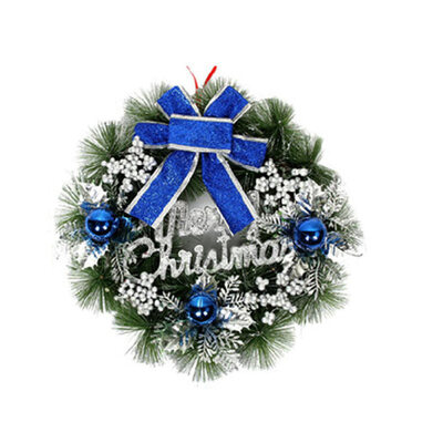 

Christmas Garland Wreath Door Tree Bell Bowknot Hanging Ornament Home Decor