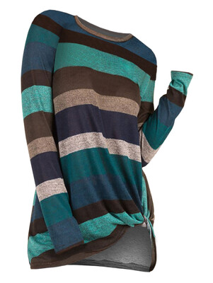 

Striped Twist Front Knitwear