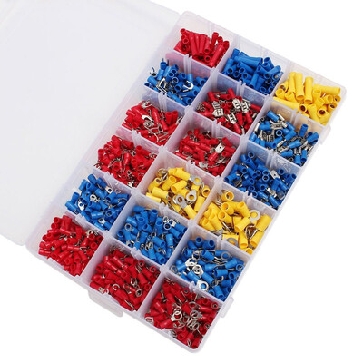 

〖Follure〗1200 Pc Assorted Insulated Electrical Wire Crimp Heat Shrink Terminals Spade Set