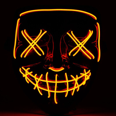 

Halloween decoration Cold light mask glowing mask halloween el luminous line cold light mask