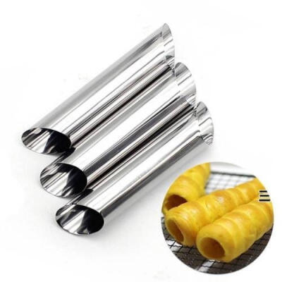 

12PC Bread Pastry Dessert Baking Croissant Mold Stainless Steel Molds Bake Tubes