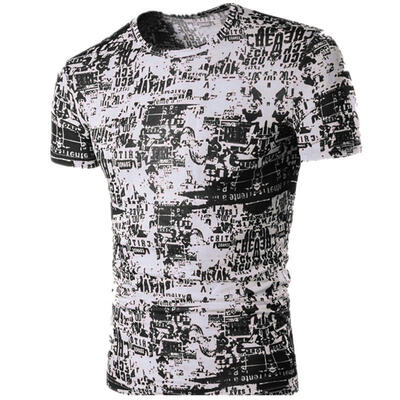 

Mens T-shirt Cotton Summer New Casual Fashion T-shirt Mens Short-sleeved Personality Funny T-shirt Digital 3D Printing