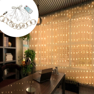 

Gobestart 300 LEDs Window Curtain String Lights With Remote Control Sound Activated Music