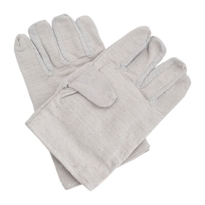 

Fuxing FX559 canvas gloves thick double-layer wear-resistant anti-skid protective gloves construction work protective gloves 24 line white armor canvas code 10 pairs