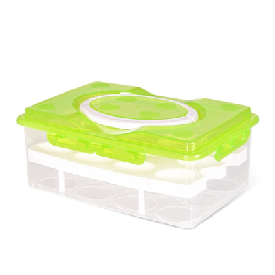 

Double Layer 24 Eggs Storage Box BPA-Free Plastic Plastic Egg Holder Trays Eggs Carrier