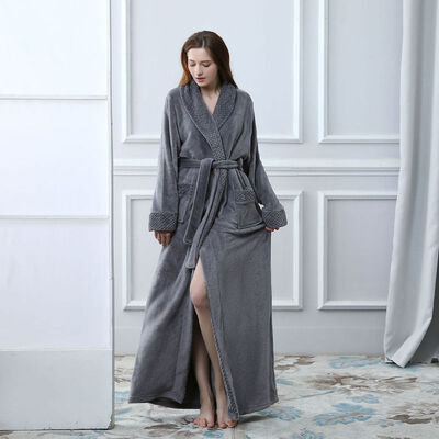 

Winter Couple Coral Fleece Bathrobes WomenMen Warm Long Sexy Kimono Bath Robe Plus Size Dressing Gown Bridesmaid Robes Female