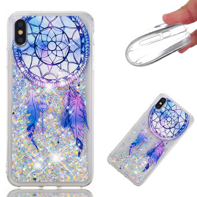 

Glitter Liquid Case for Iphone XXS Fashion Pattern Bling Rugged Shockproof Soft TPU Cover
