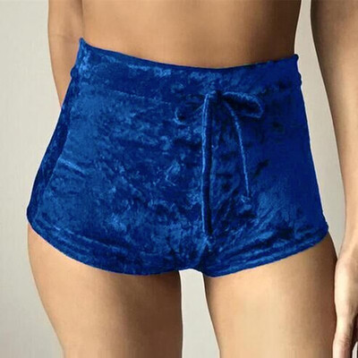 

New Women Velvet Shorts High Waist Autumn Winter Sexy Elegant Casual Skinny Pants