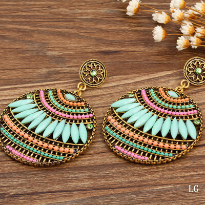 

Party Wedding Accessory Round Luxury Earrings Alloy Jewelry Dangle Earring Stud Earring Bohemia Earring Wild