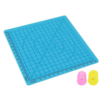 

3D Printing Pen Design Mat Soft Silicone Copy Templates with Basic Shapes Extra Silicone Finger Caps Great 3D Pen Drawing Tools Bl