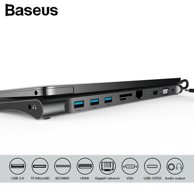 

Baseus 10 in 1 USB 30 Type-C to HDMI VGA Video Audio Converter Computer HUB Adapter